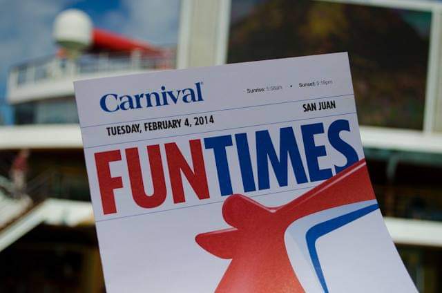 carnival cruise fun times newsletter